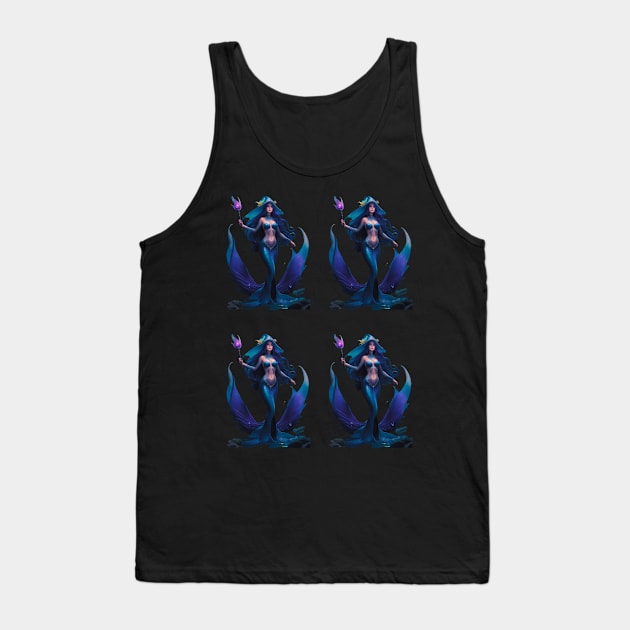 Sea Witch and Merfolk Tank Top by MGRCLimon